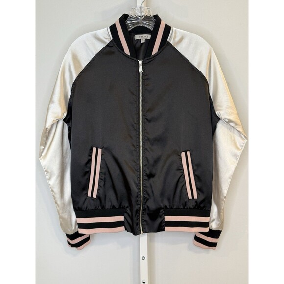 Papaya Los Angeles California Bomber Jacket Women’s M Satin Varsity Embroidered - Picture 1 of 10